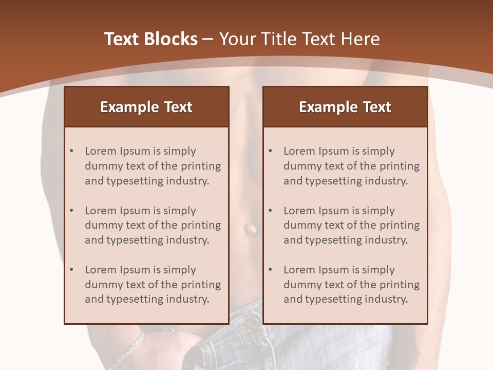 White Naked Strong PowerPoint Template