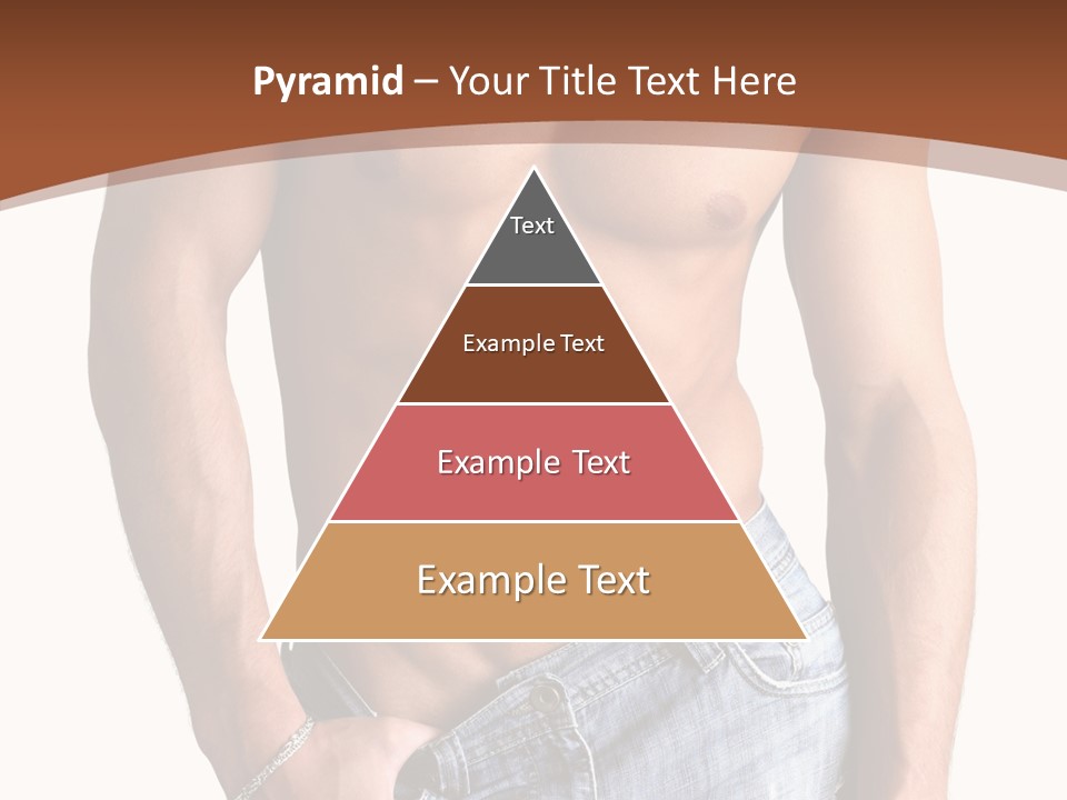 White Naked Strong PowerPoint Template