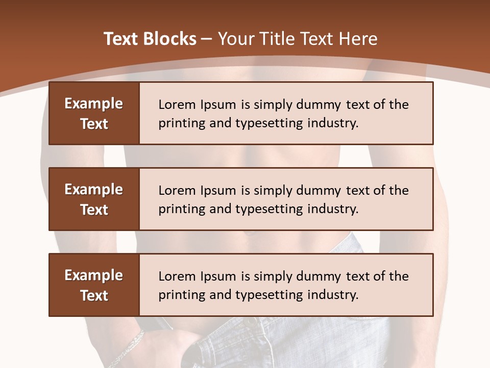 White Naked Strong PowerPoint Template