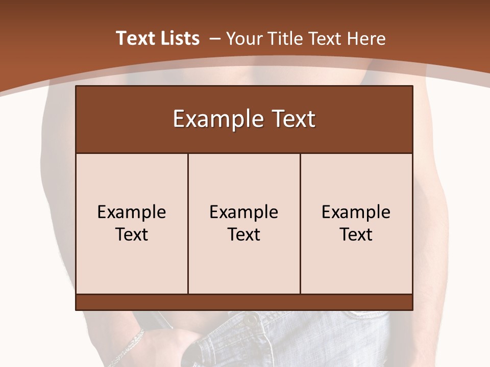 White Naked Strong PowerPoint Template