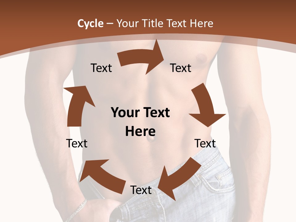 White Naked Strong PowerPoint Template
