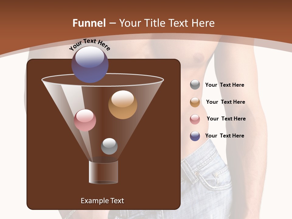 White Naked Strong PowerPoint Template