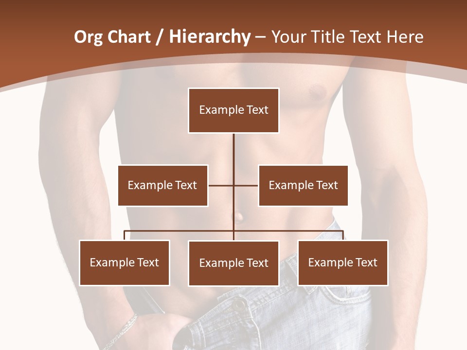 White Naked Strong PowerPoint Template