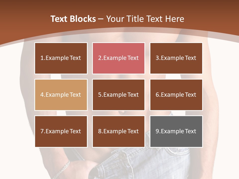 White Naked Strong PowerPoint Template