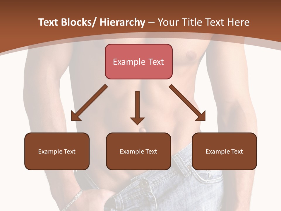 White Naked Strong PowerPoint Template