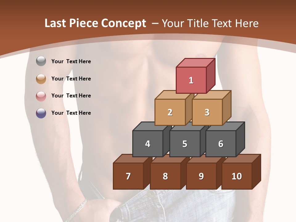 White Naked Strong PowerPoint Template