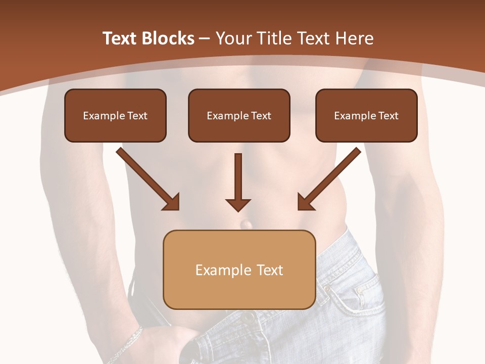 White Naked Strong PowerPoint Template