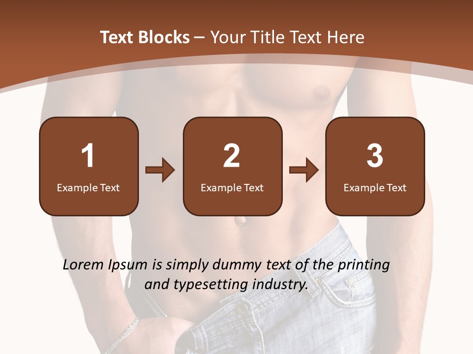 White Naked Strong PowerPoint Template