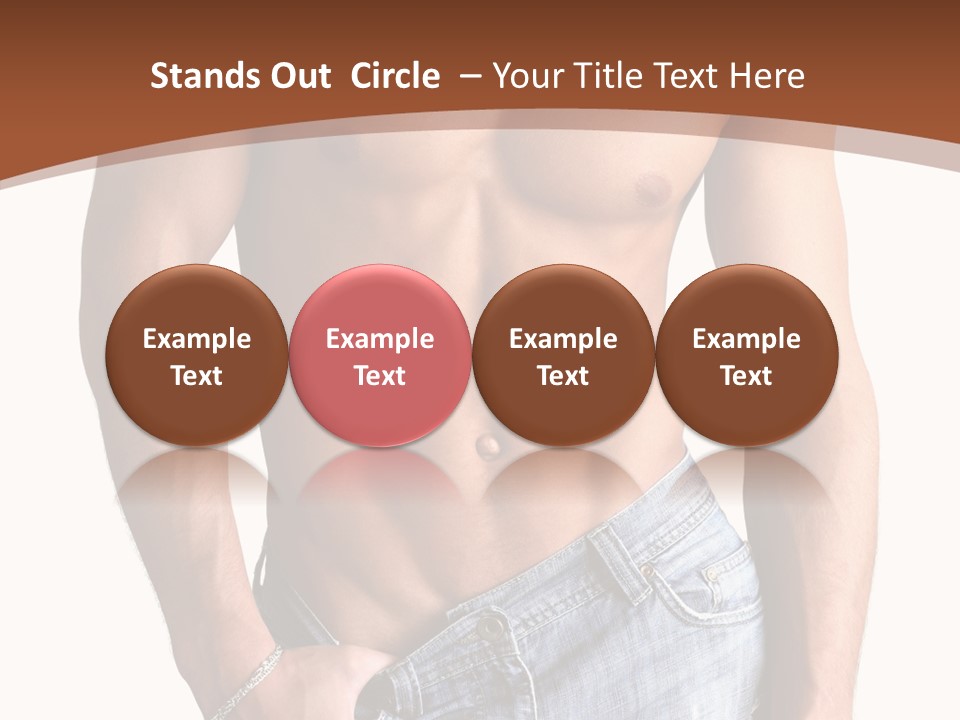 White Naked Strong PowerPoint Template