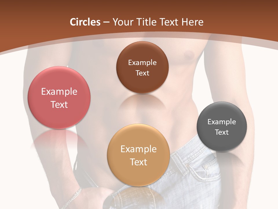 White Naked Strong PowerPoint Template