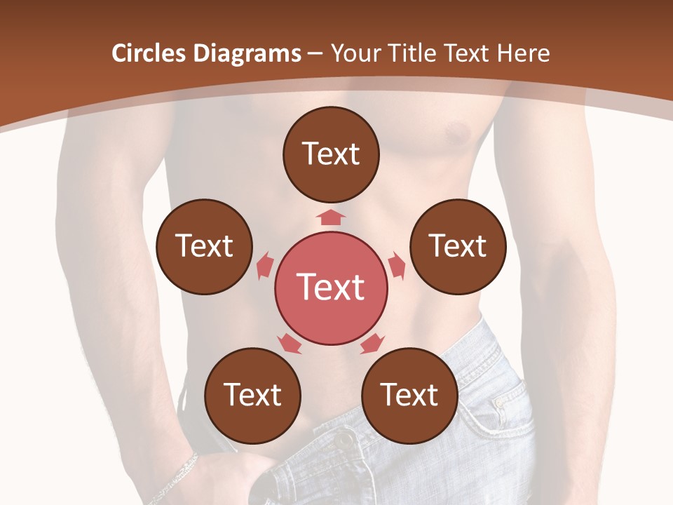 White Naked Strong PowerPoint Template