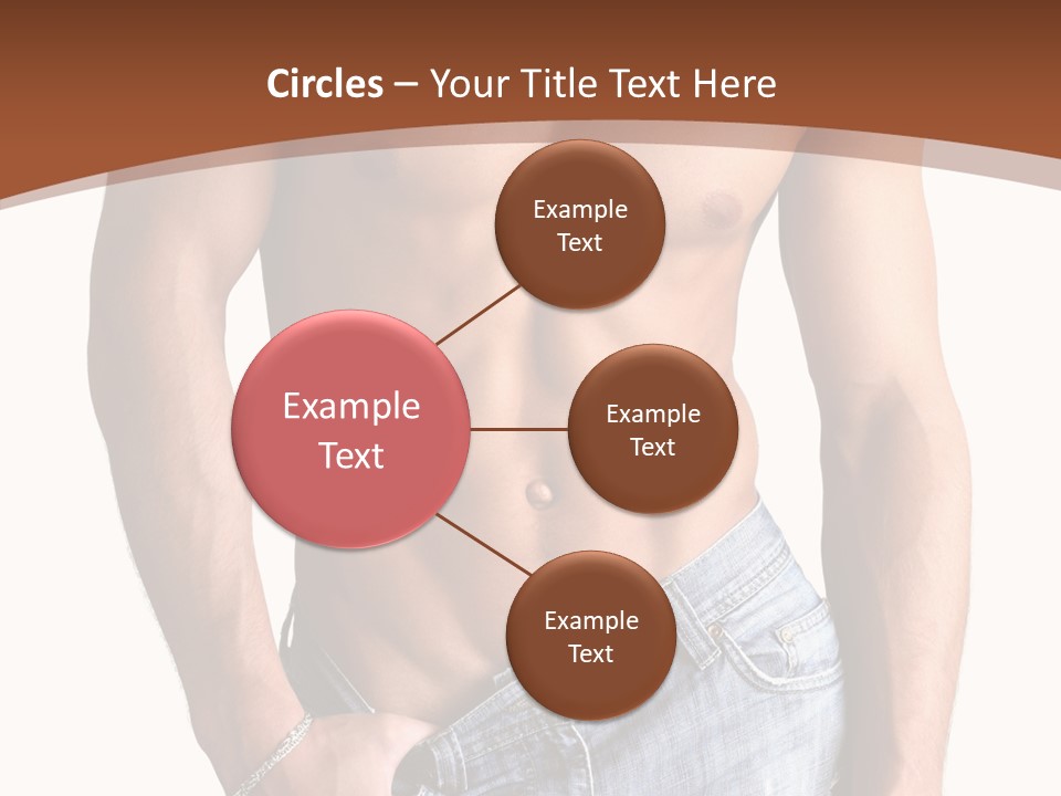 White Naked Strong PowerPoint Template
