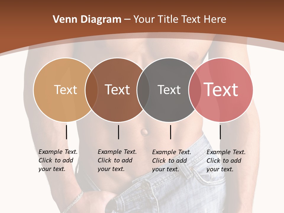 White Naked Strong PowerPoint Template