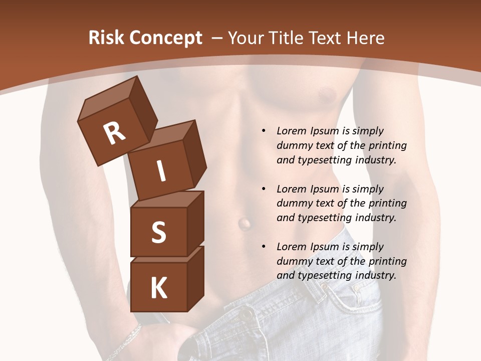 White Naked Strong PowerPoint Template