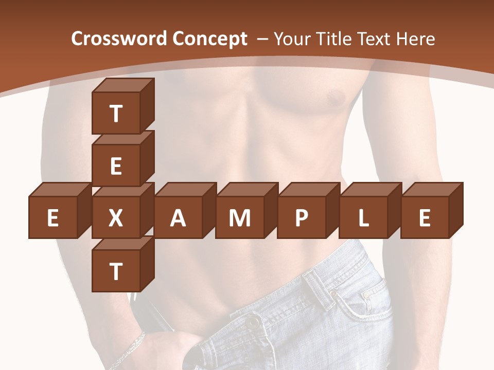 White Naked Strong PowerPoint Template