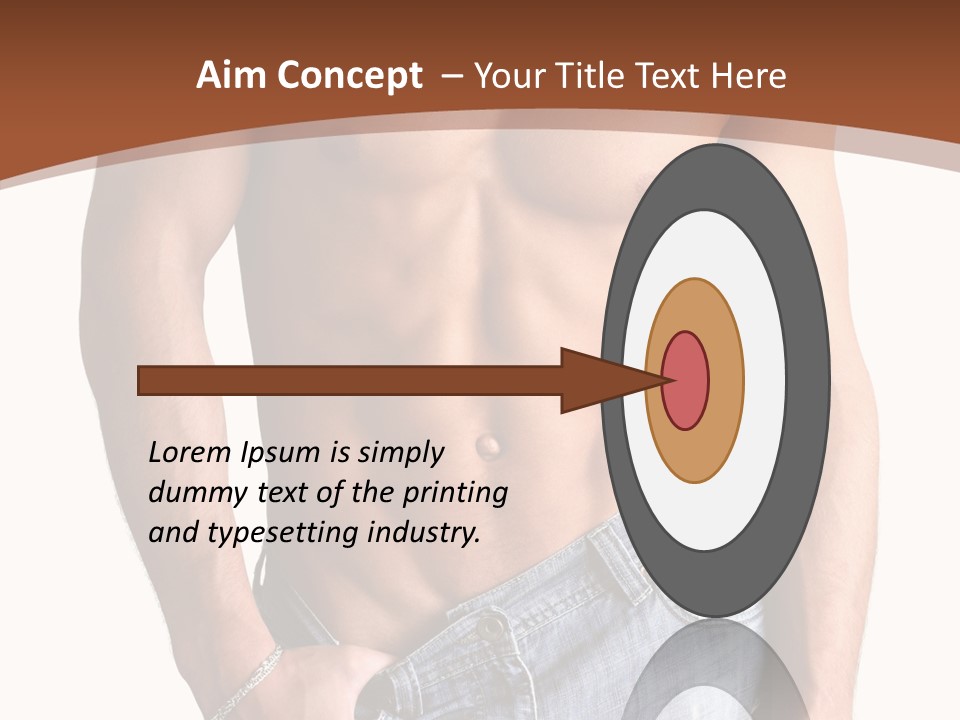 White Naked Strong PowerPoint Template