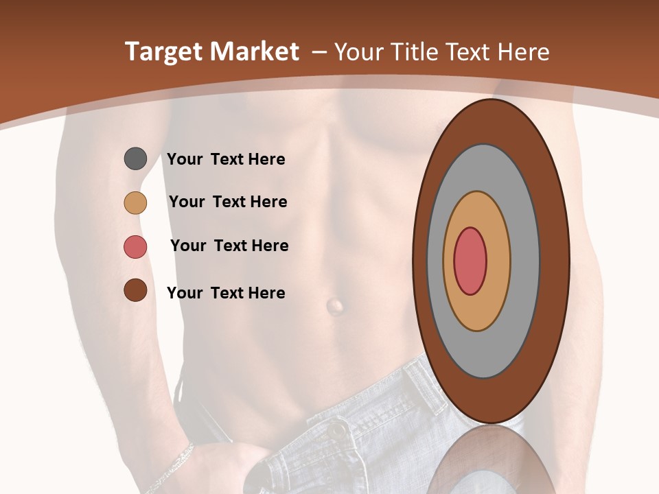 White Naked Strong PowerPoint Template