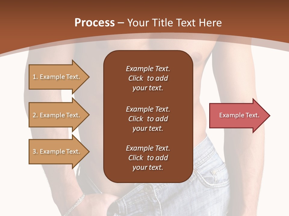 White Naked Strong PowerPoint Template