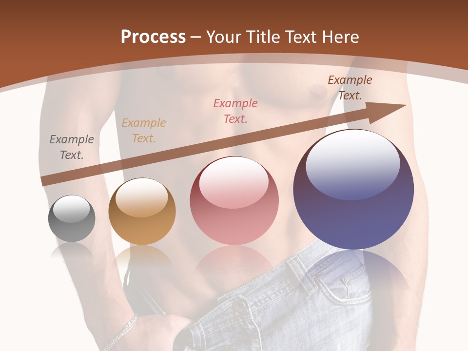 White Naked Strong PowerPoint Template