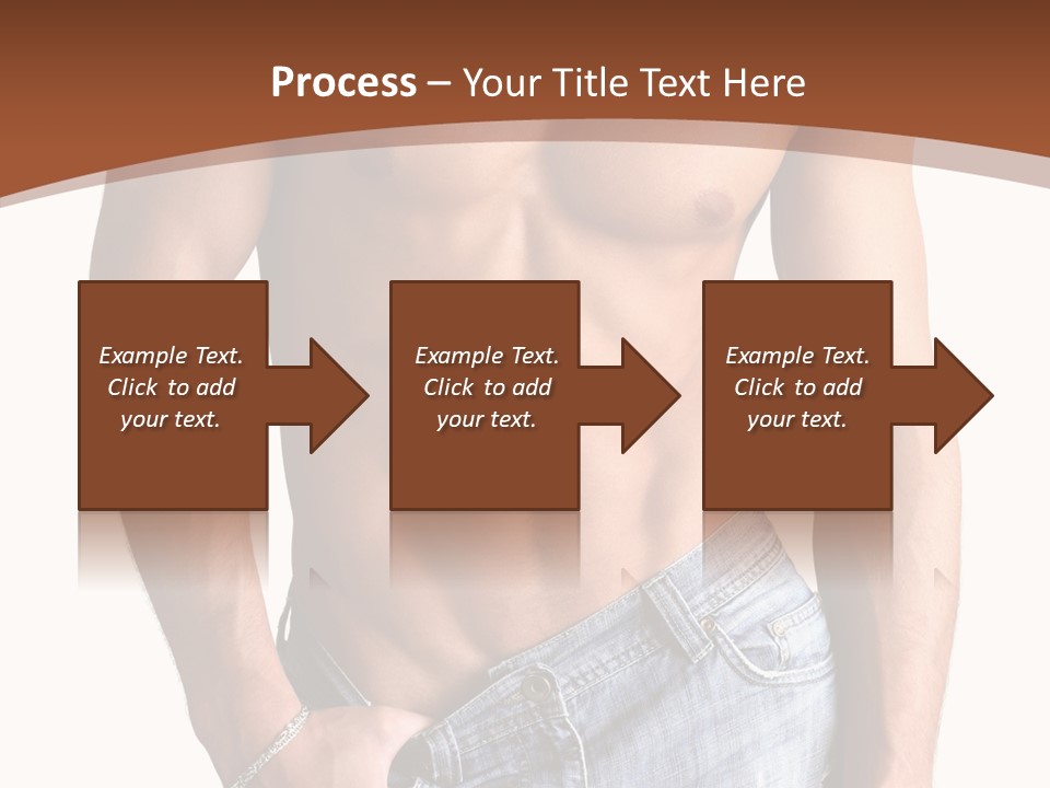 White Naked Strong PowerPoint Template