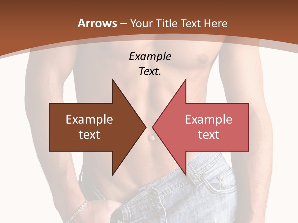 White Naked Strong PowerPoint Template