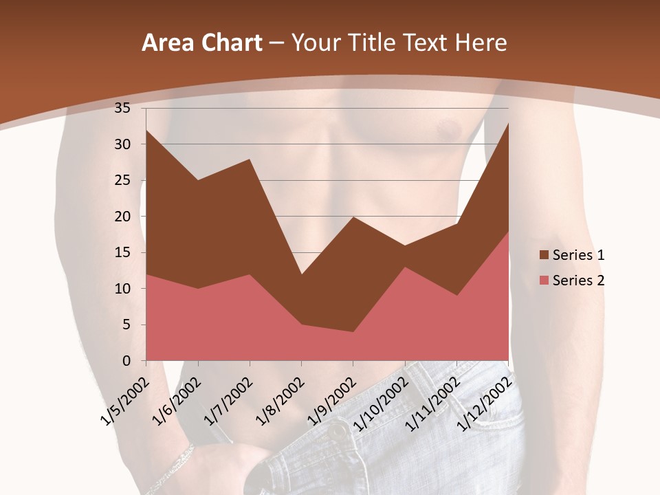 White Naked Strong PowerPoint Template