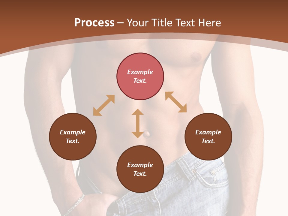White Naked Strong PowerPoint Template