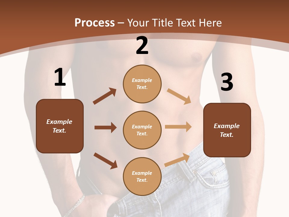 White Naked Strong PowerPoint Template