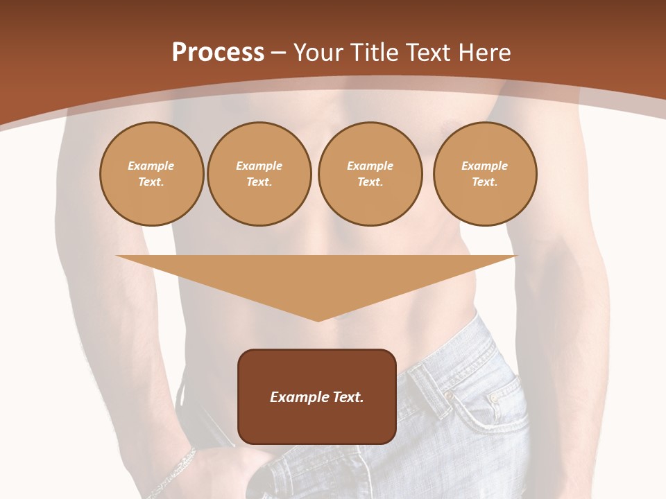 White Naked Strong PowerPoint Template