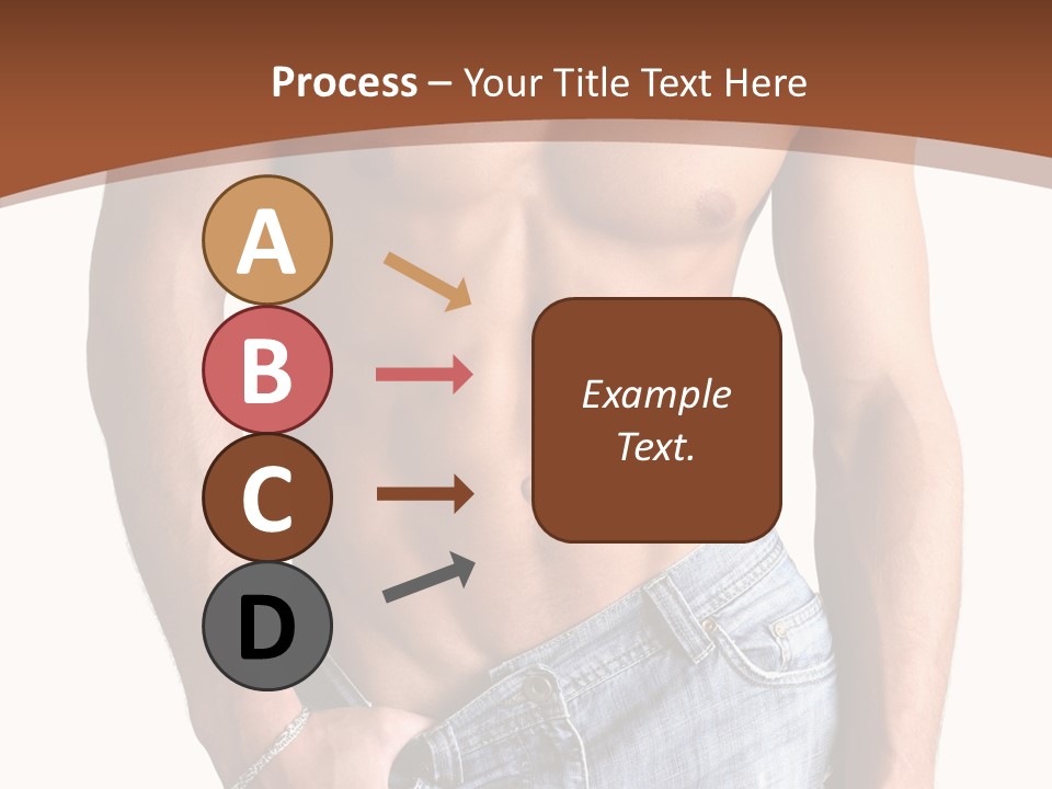 White Naked Strong PowerPoint Template