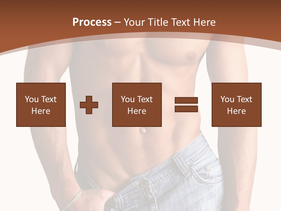 White Naked Strong PowerPoint Template
