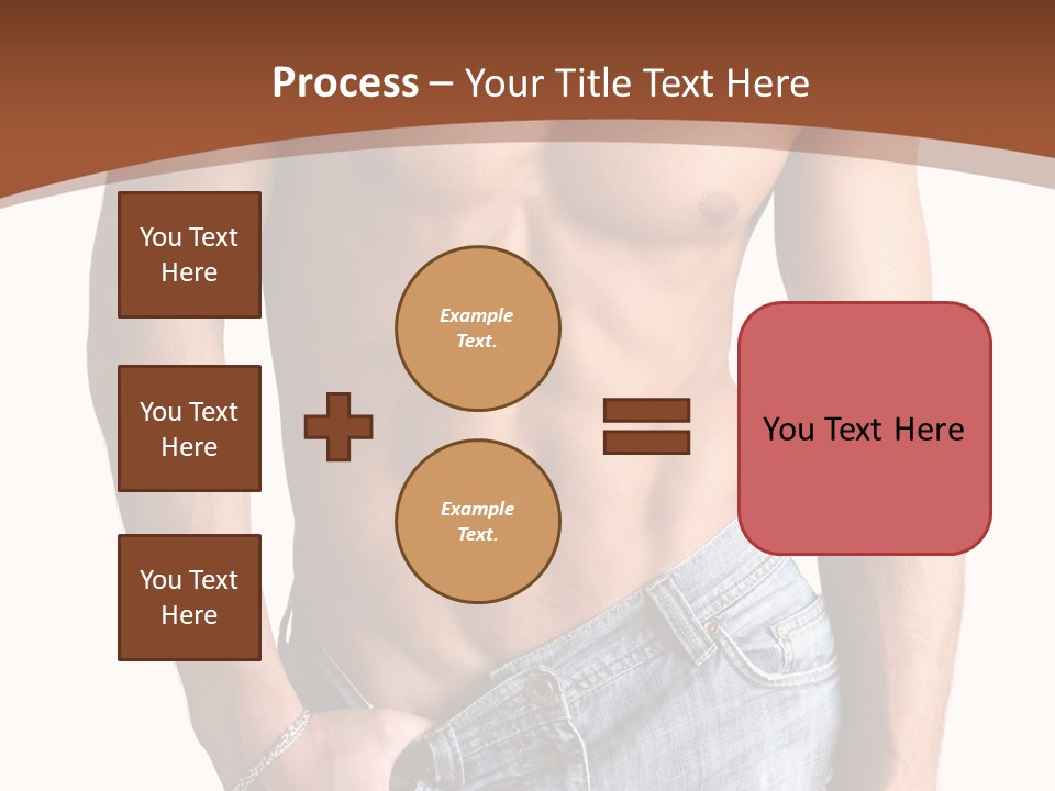 White Naked Strong PowerPoint Template
