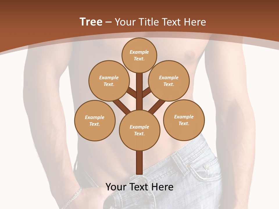 White Naked Strong PowerPoint Template