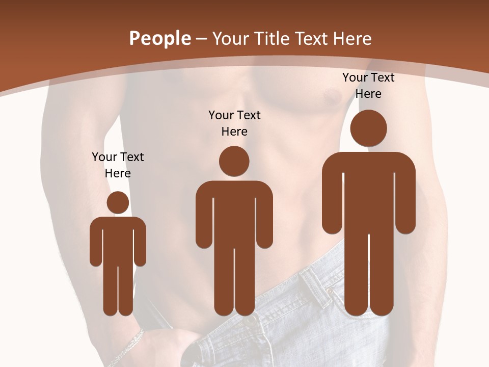 White Naked Strong PowerPoint Template