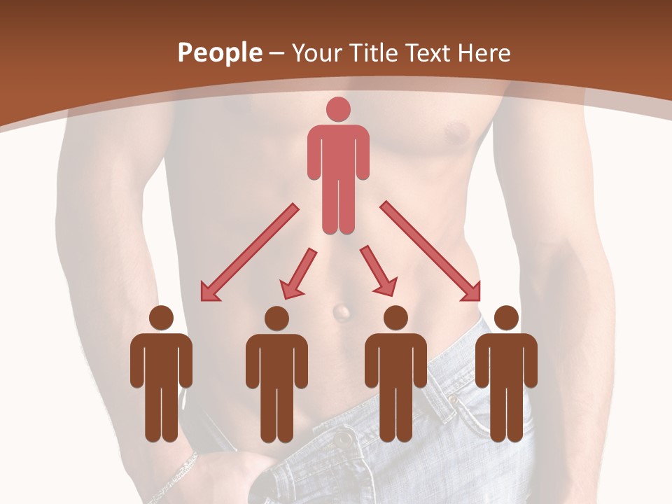 White Naked Strong PowerPoint Template