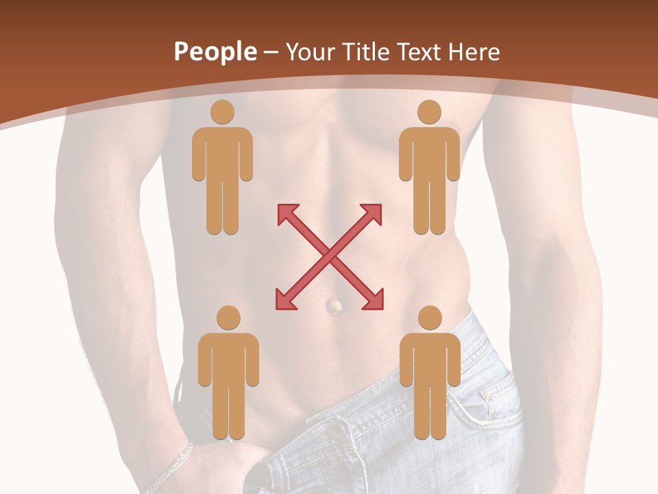 White Naked Strong PowerPoint Template