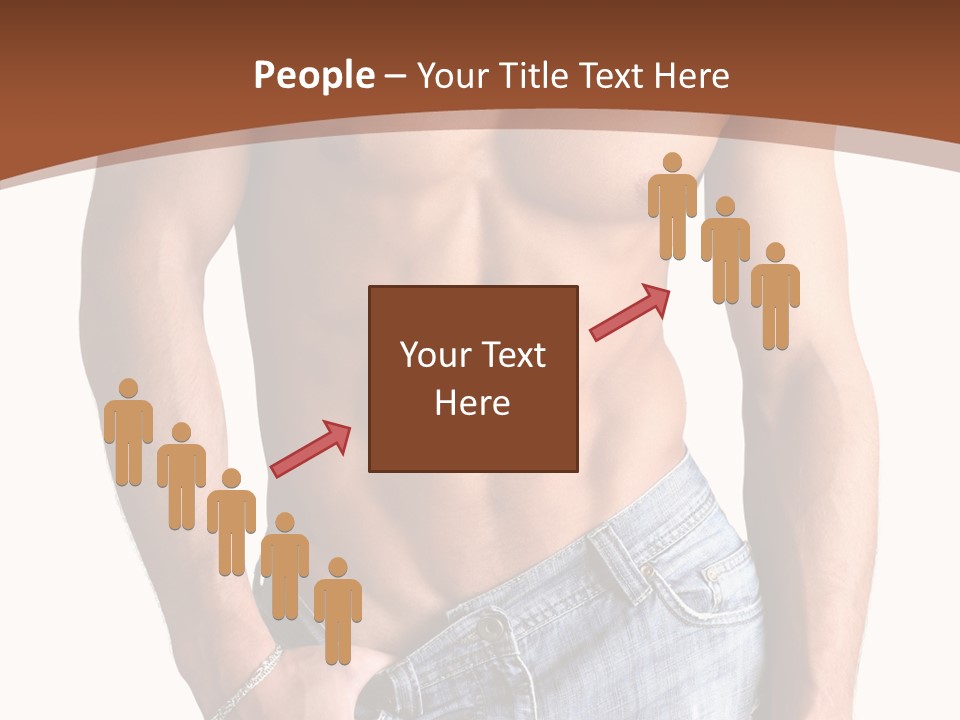 White Naked Strong PowerPoint Template