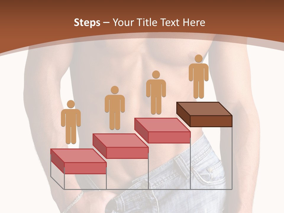 White Naked Strong PowerPoint Template