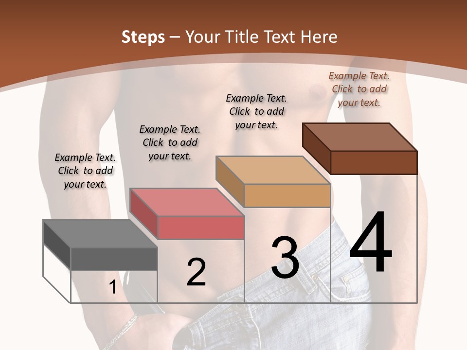 White Naked Strong PowerPoint Template