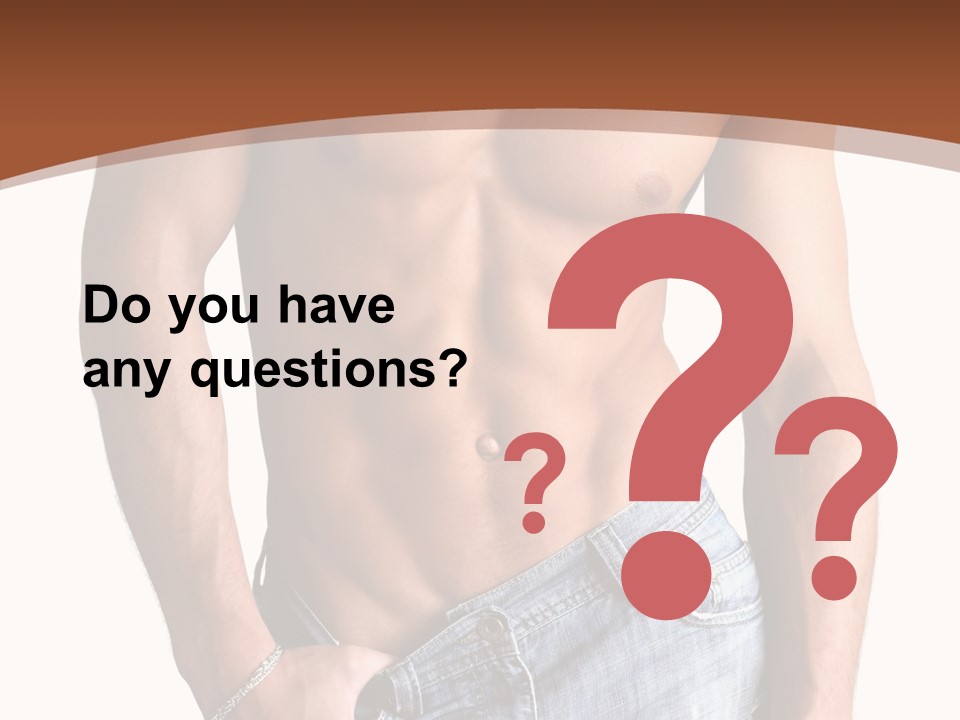 White Naked Strong PowerPoint Template