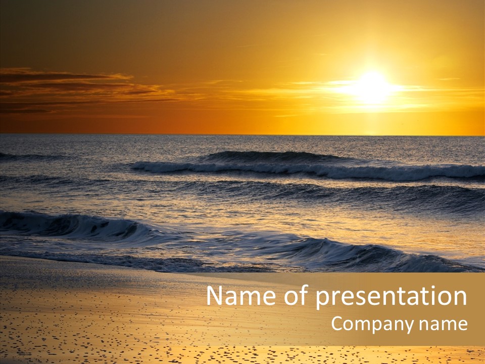 Natural Dawn Evening PowerPoint Template