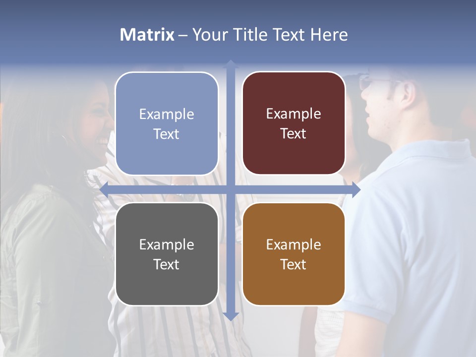 Girls Four Smile PowerPoint Template