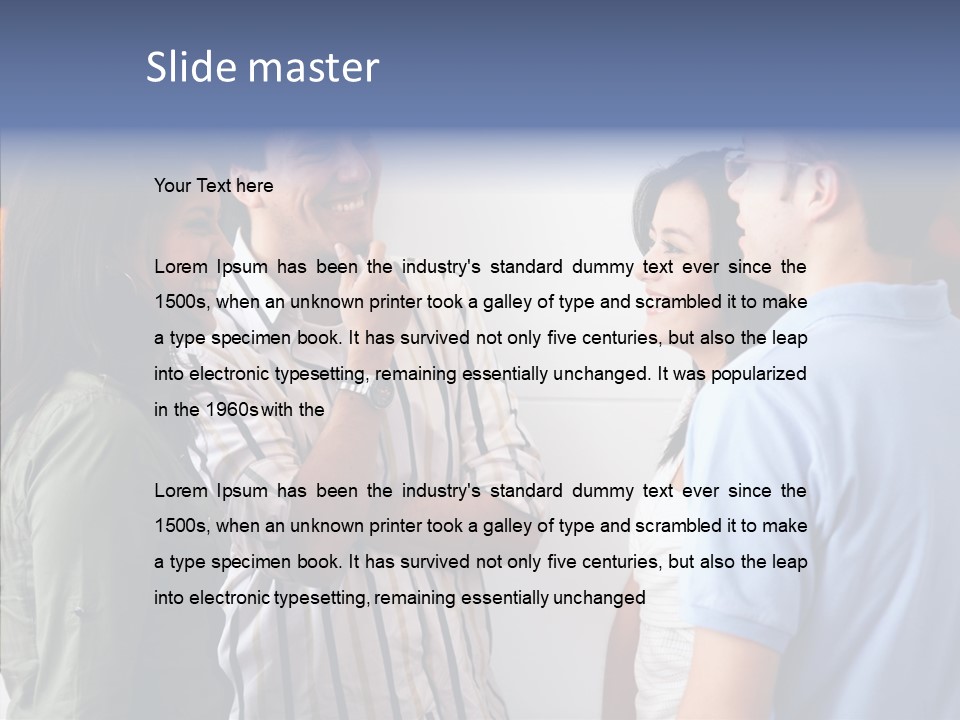 Girls Four Smile PowerPoint Template