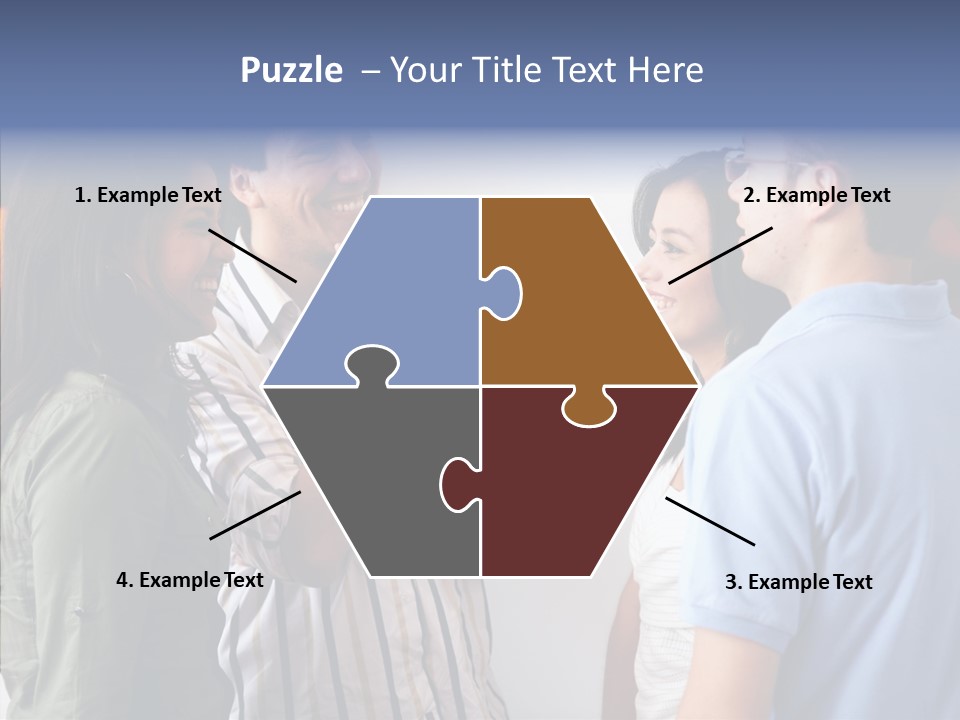 Girls Four Smile PowerPoint Template