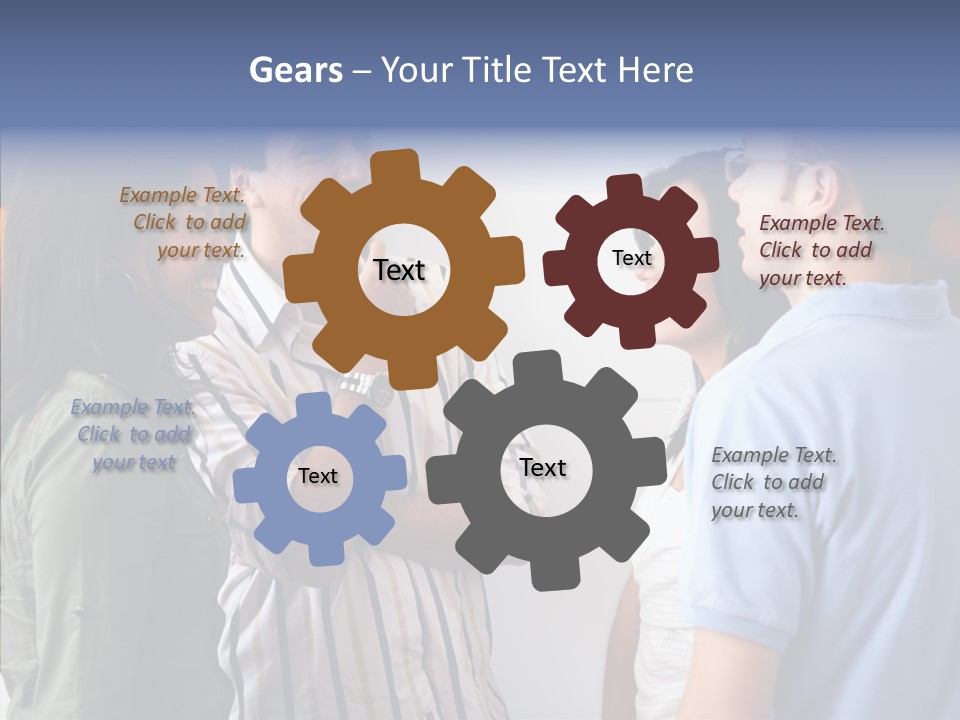 Girls Four Smile PowerPoint Template