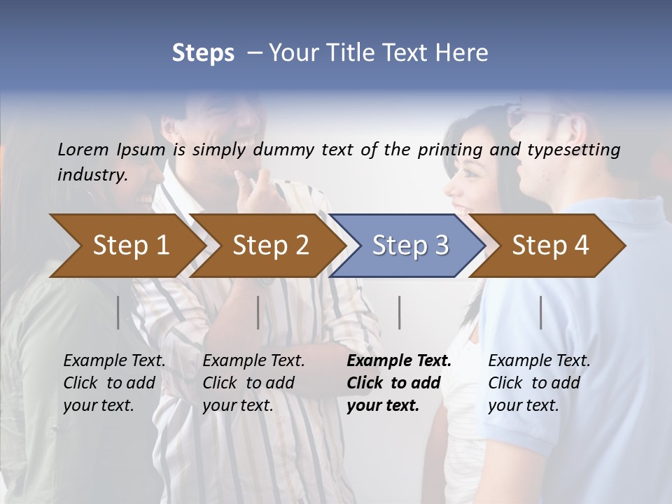 Girls Four Smile PowerPoint Template