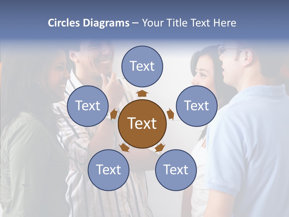 Girls Four Smile PowerPoint Template