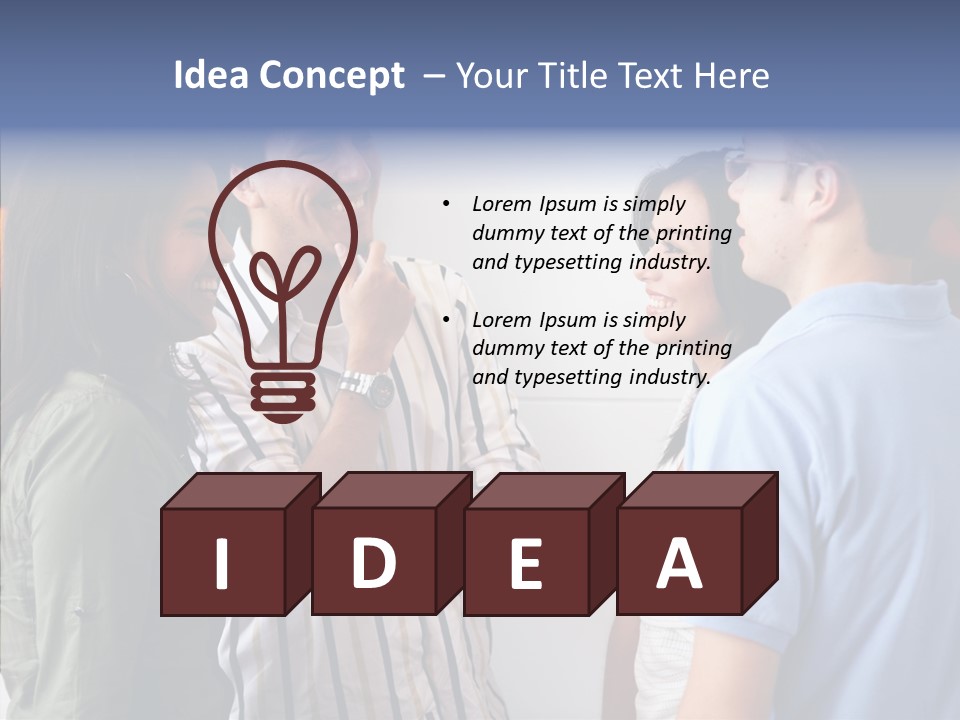 Girls Four Smile PowerPoint Template