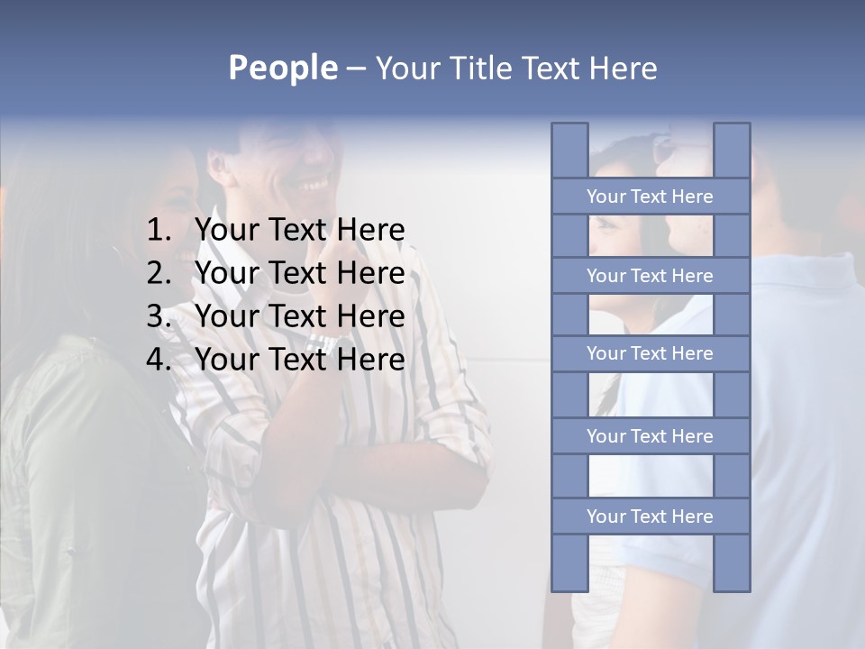 Girls Four Smile PowerPoint Template