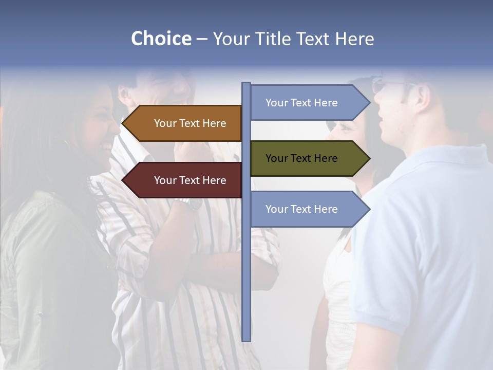 Girls Four Smile PowerPoint Template